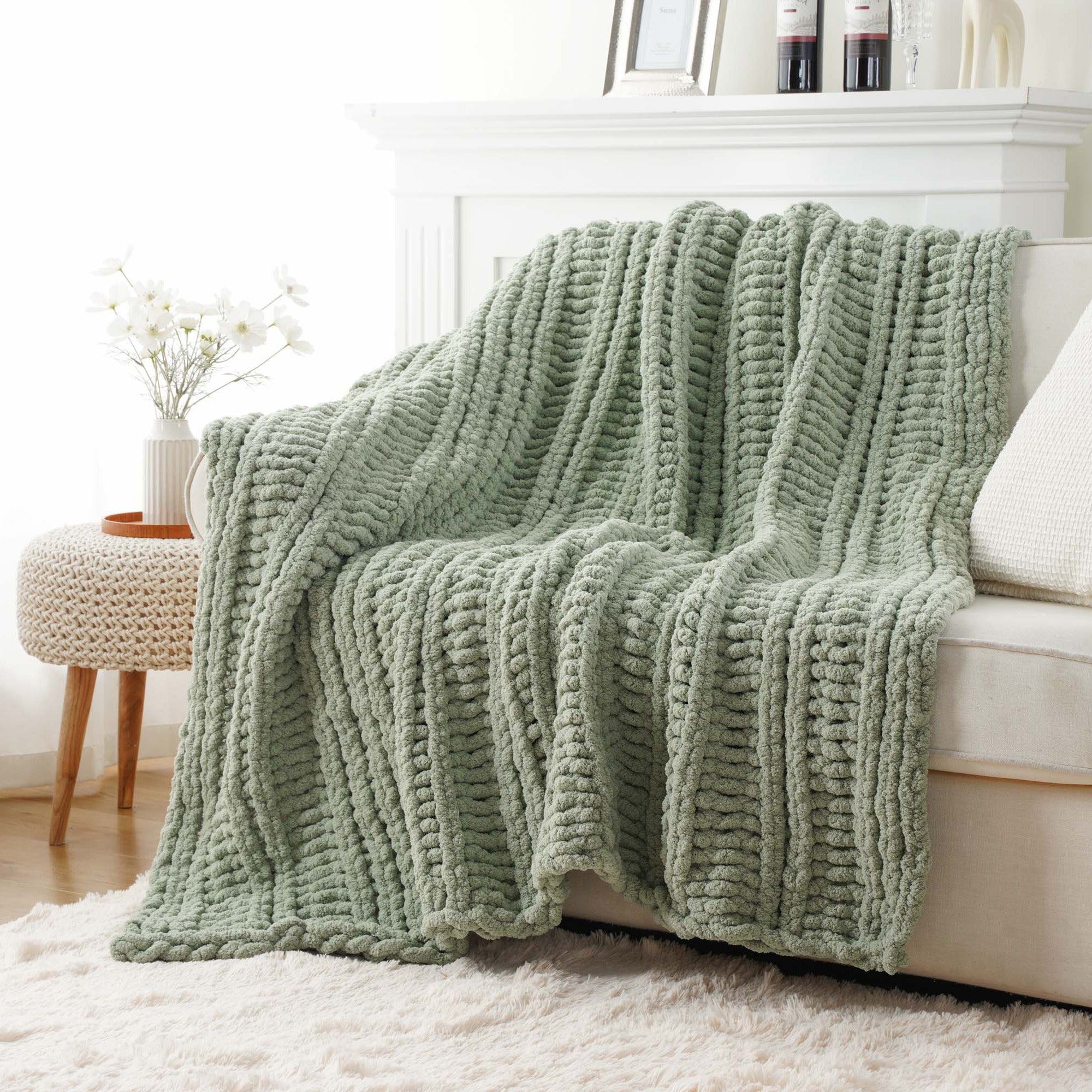 Handmade Cable Knit Blanket