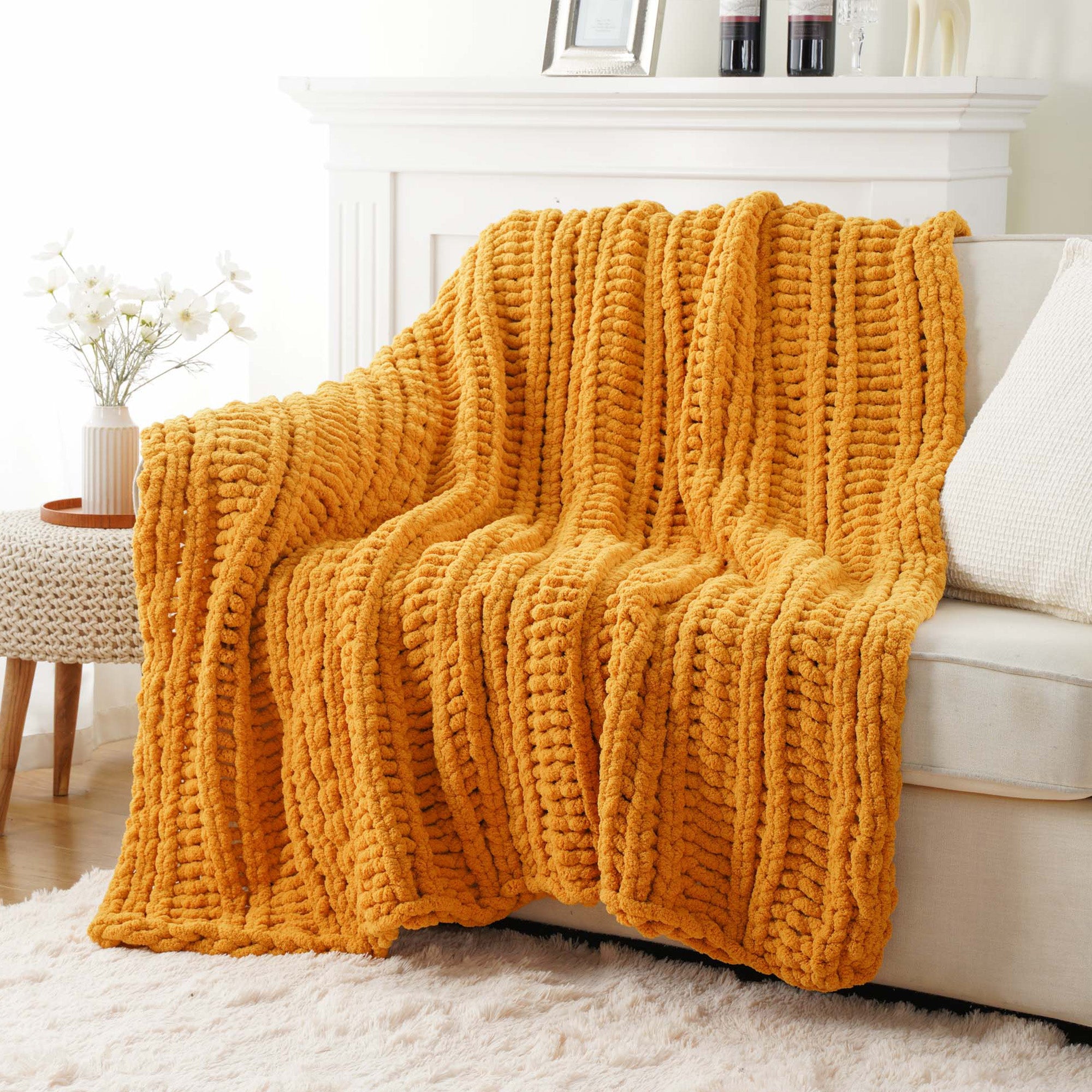 Handmade Cable Knit Blanket