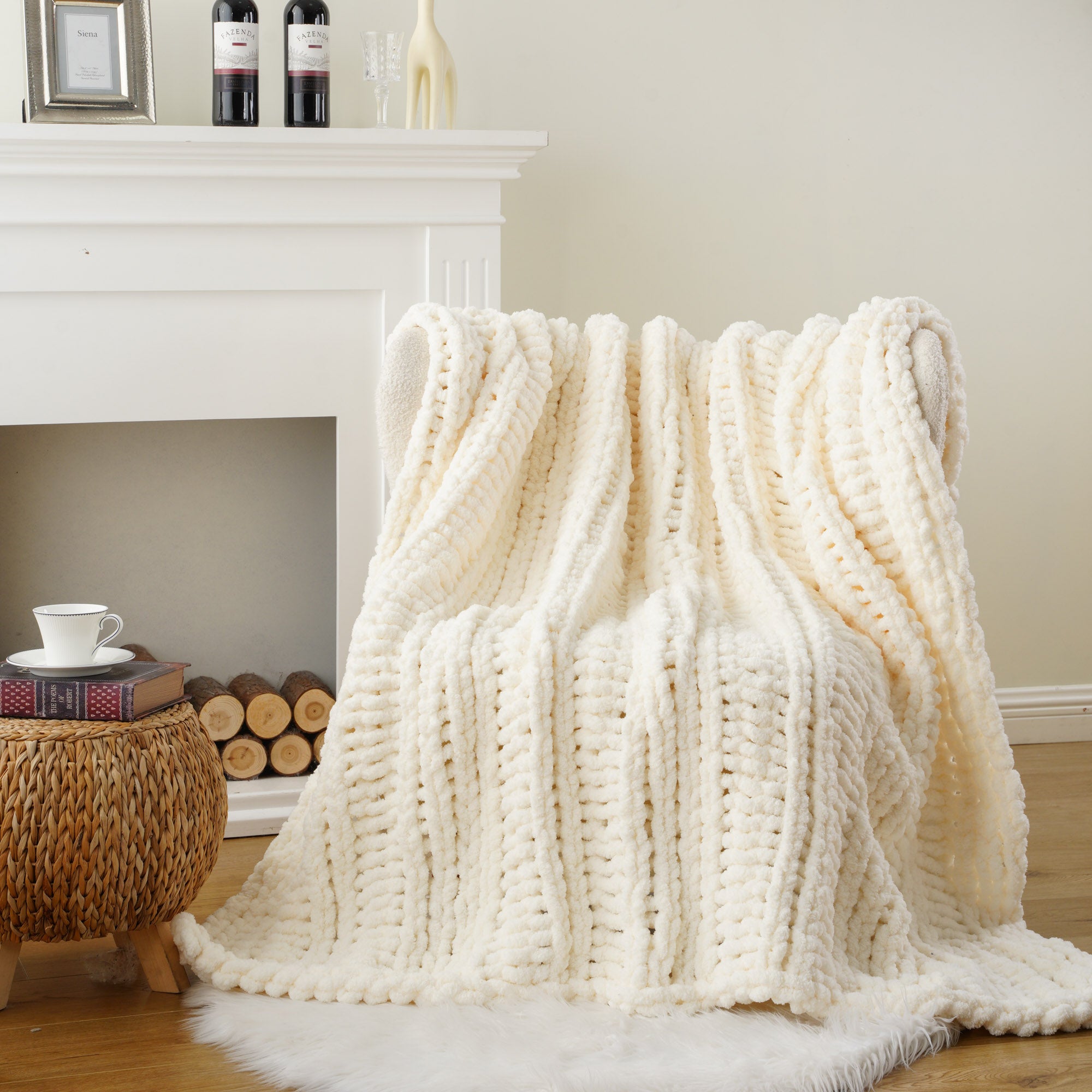 Handmade Cable Knit Blanket