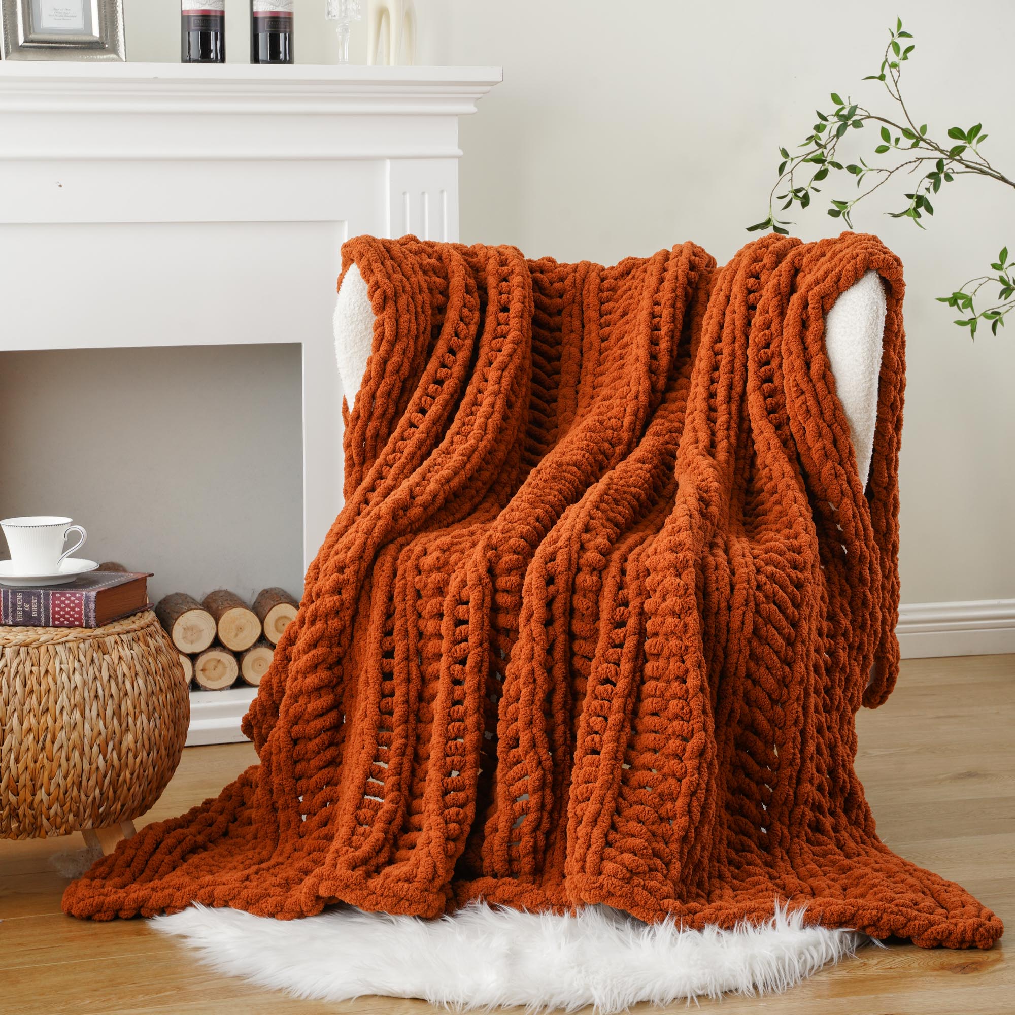 Handmade Cable Knit Blanket