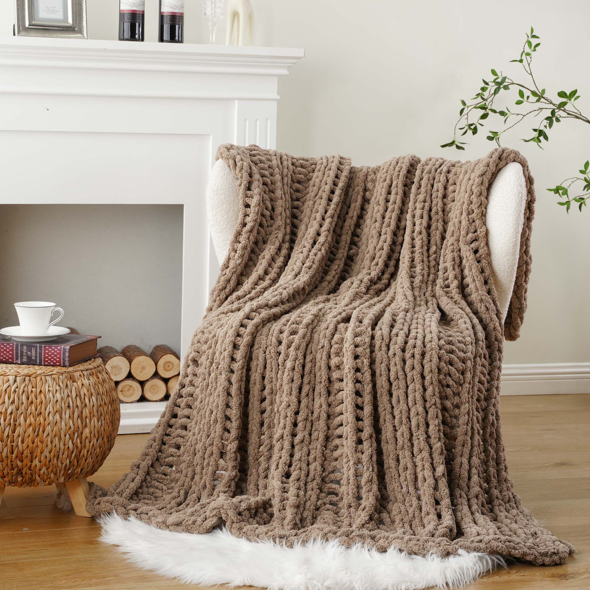 Handmade Cable Knit Blanket