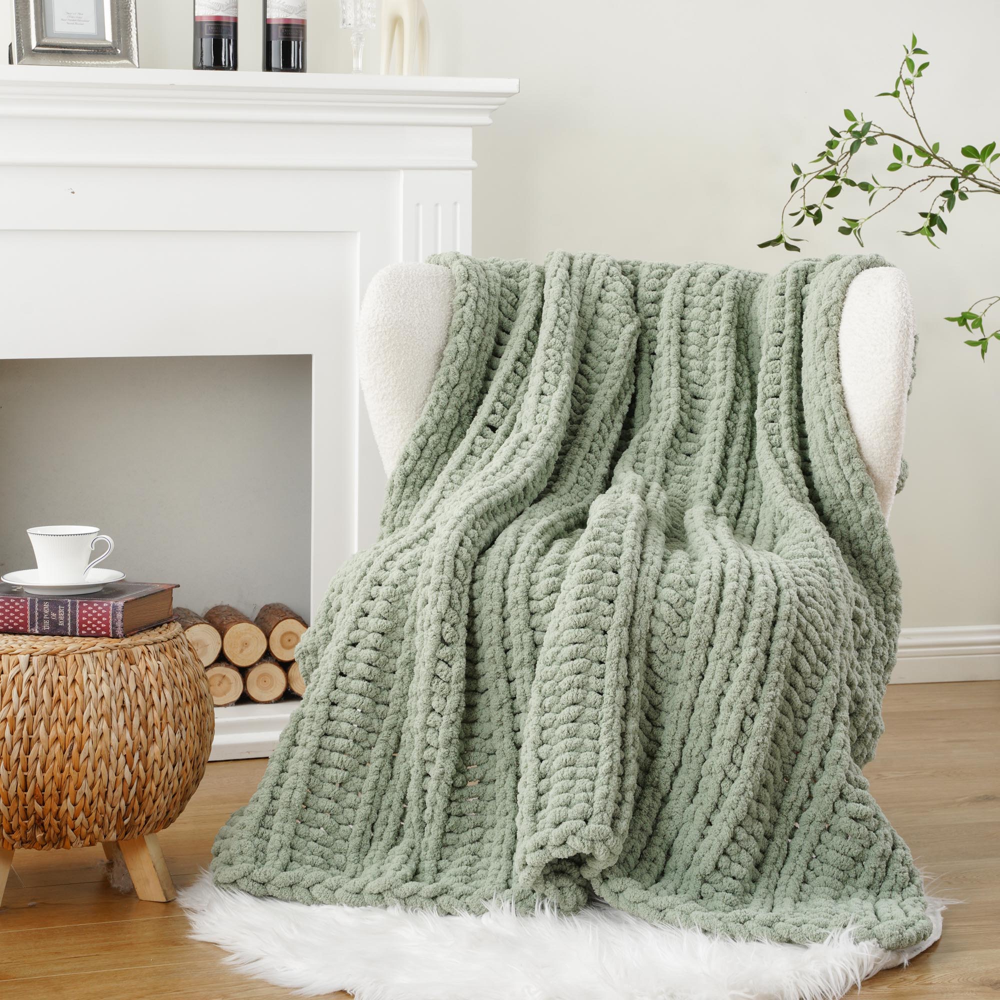 Handmade Cable Knit Blanket