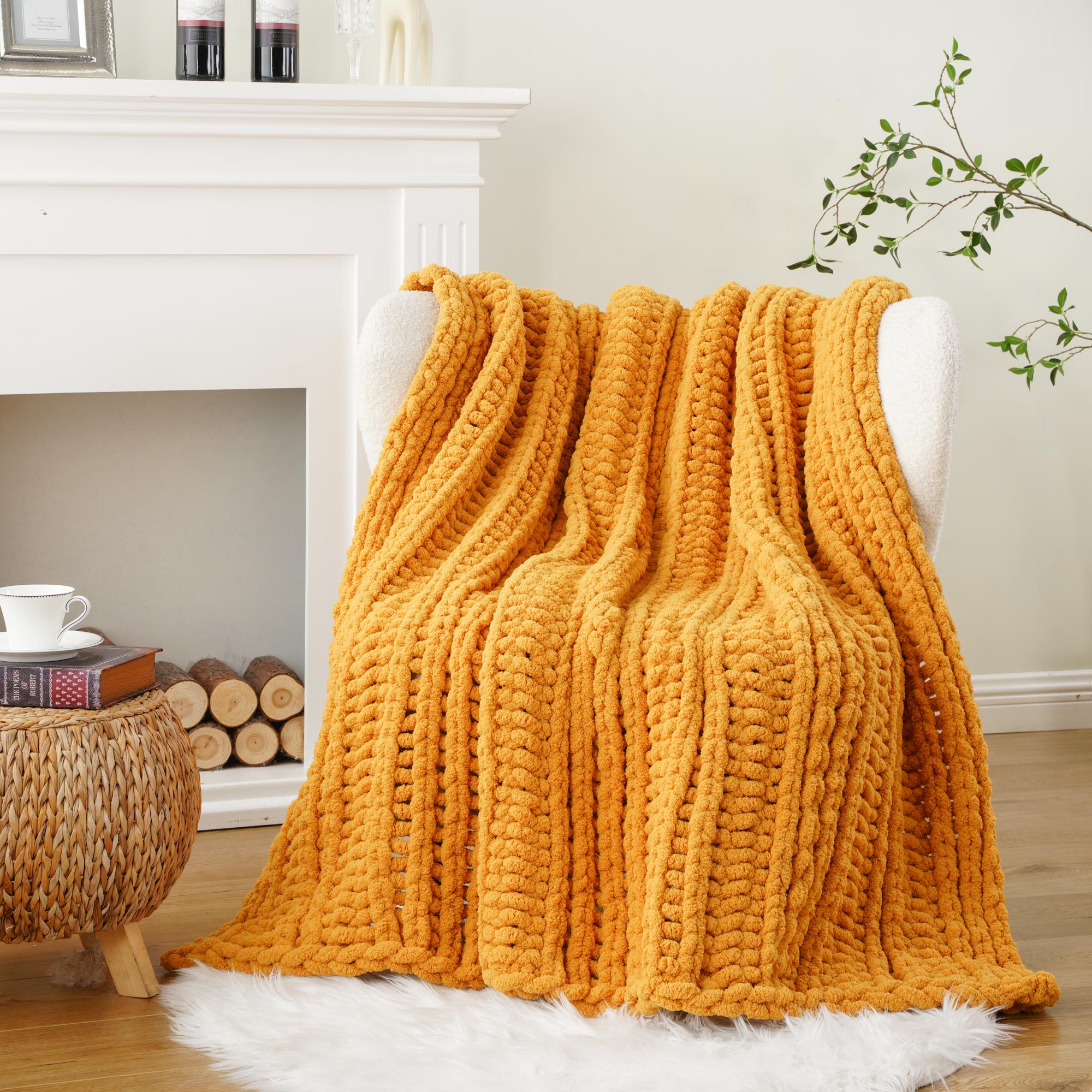 Handmade Cable Knit Blanket