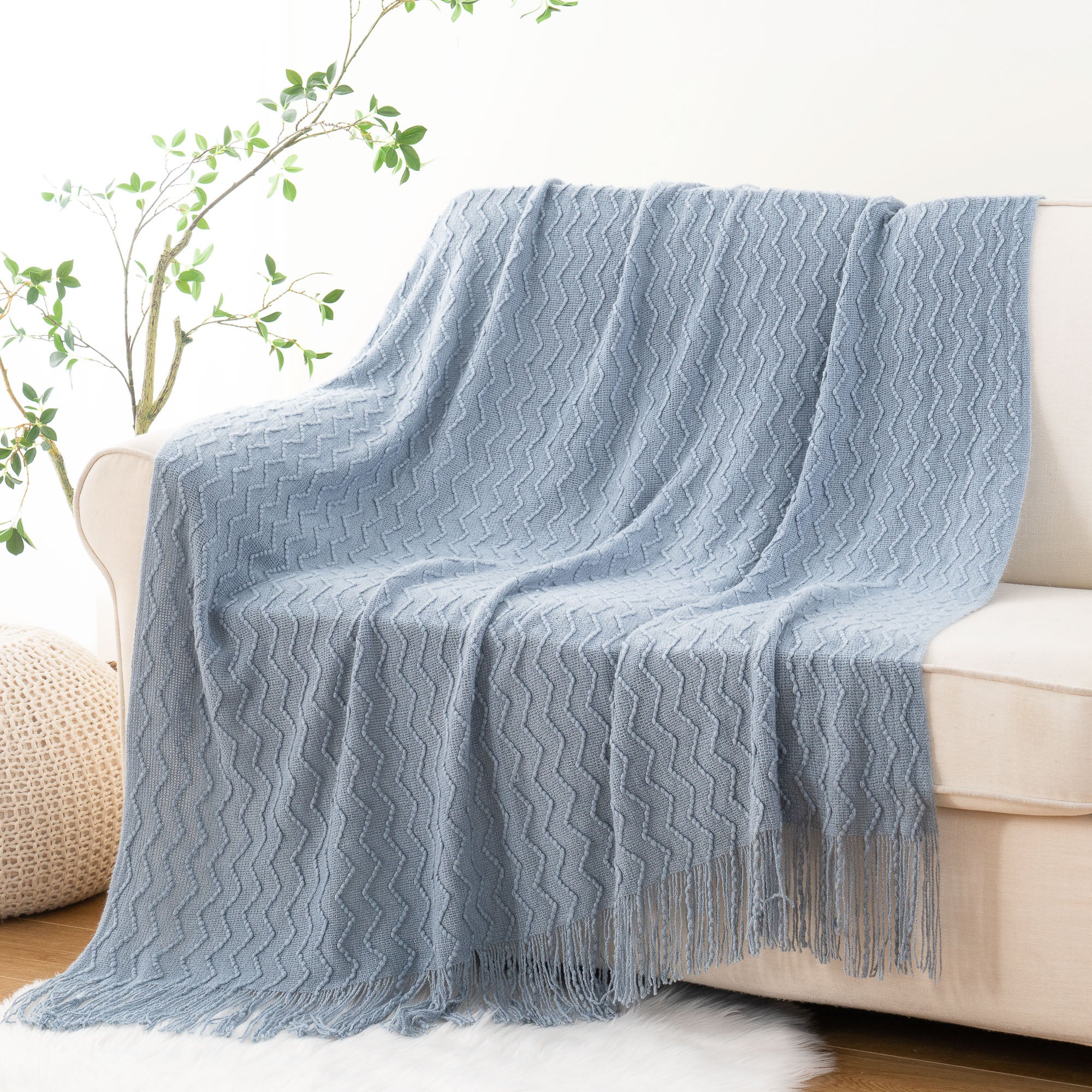 Chevron Fringe Throw