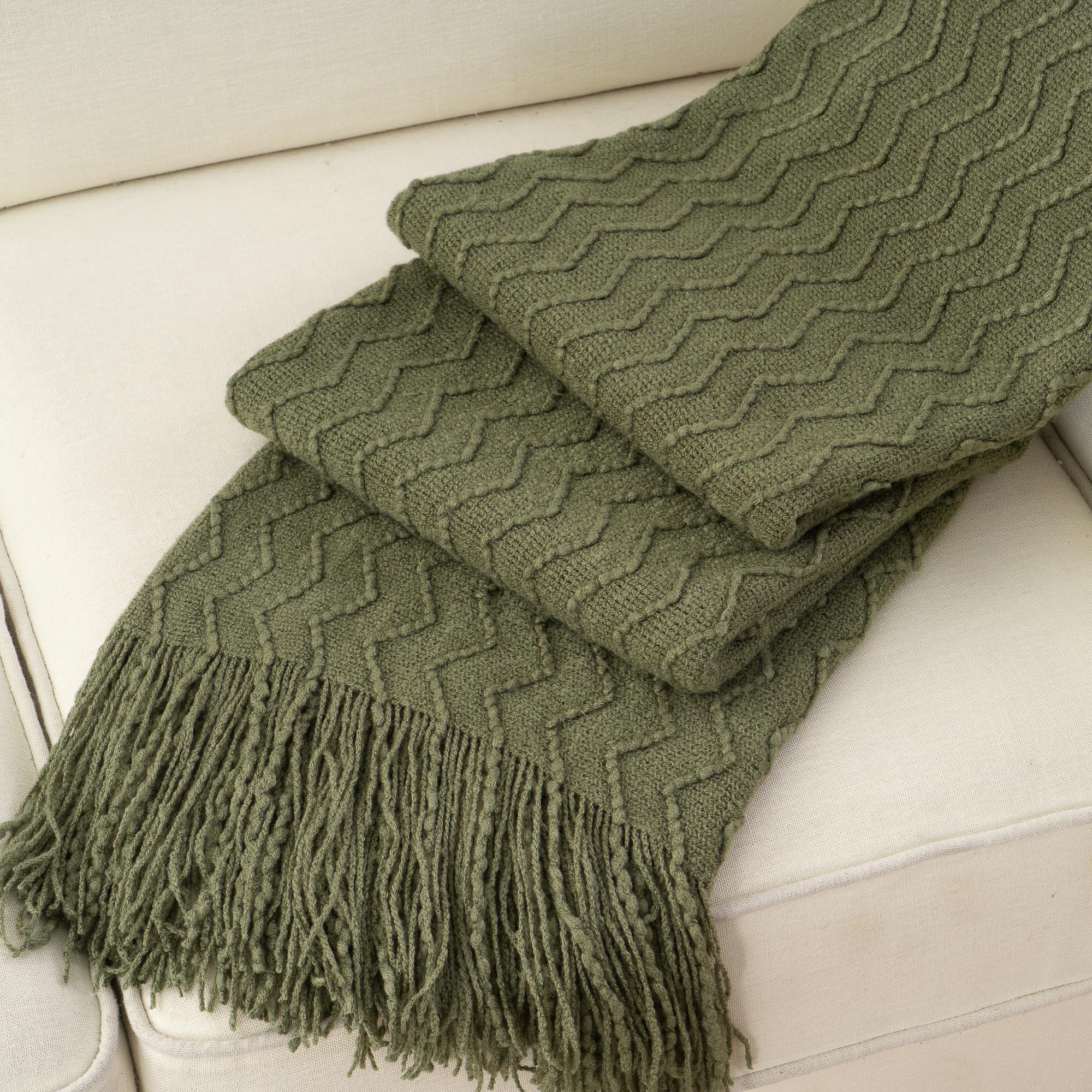 Chevron Fringe Throw