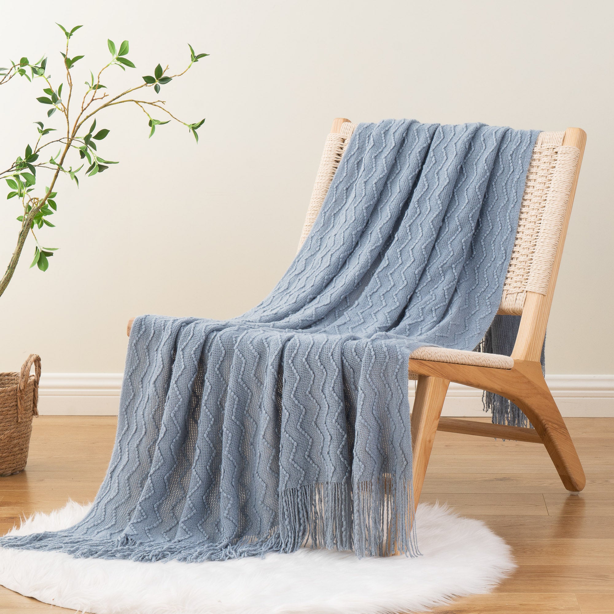 Chevron Fringe Throw