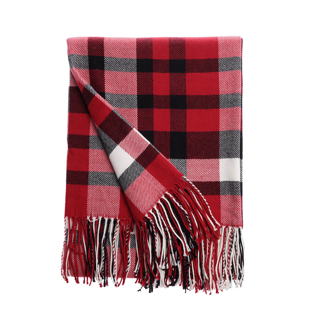 Plaid à carreaux de buffle rouge 