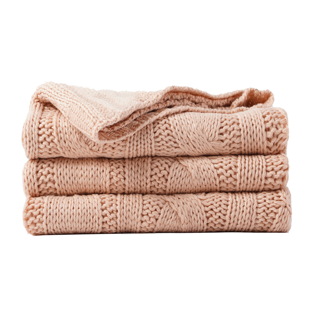 Cable Knit Throw Blanket