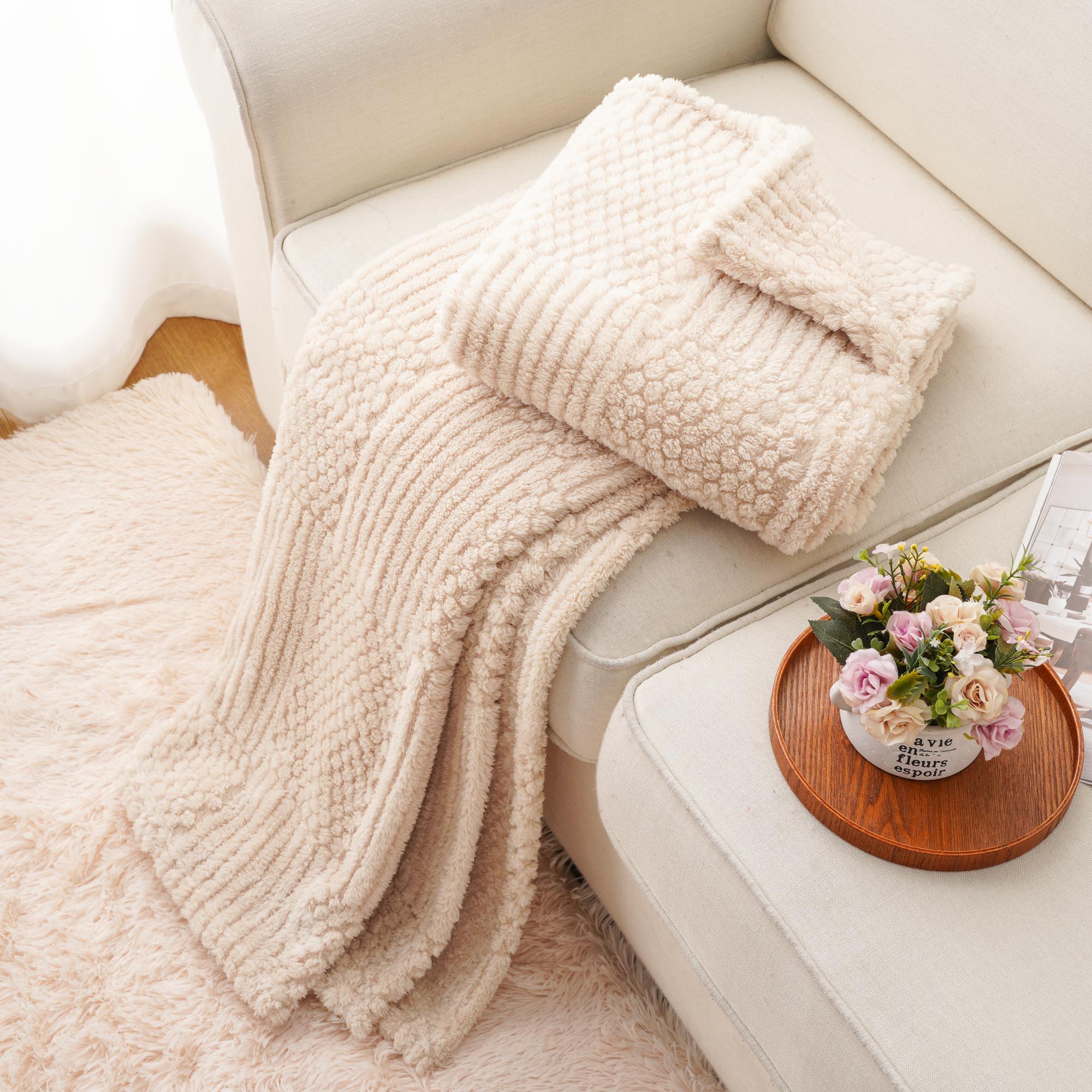 Plush Wave Throw Blanket