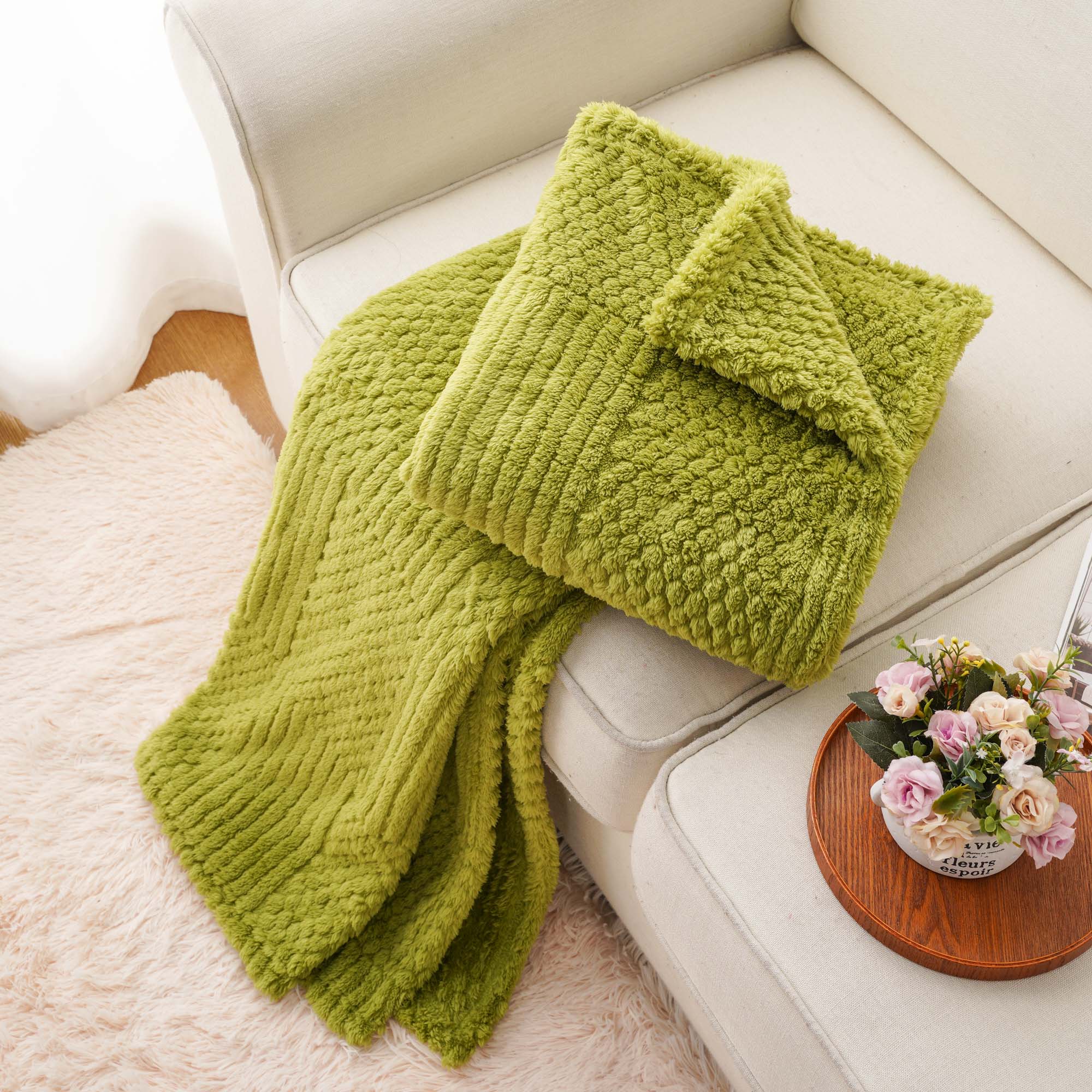 Plush Wave Throw Blanket
