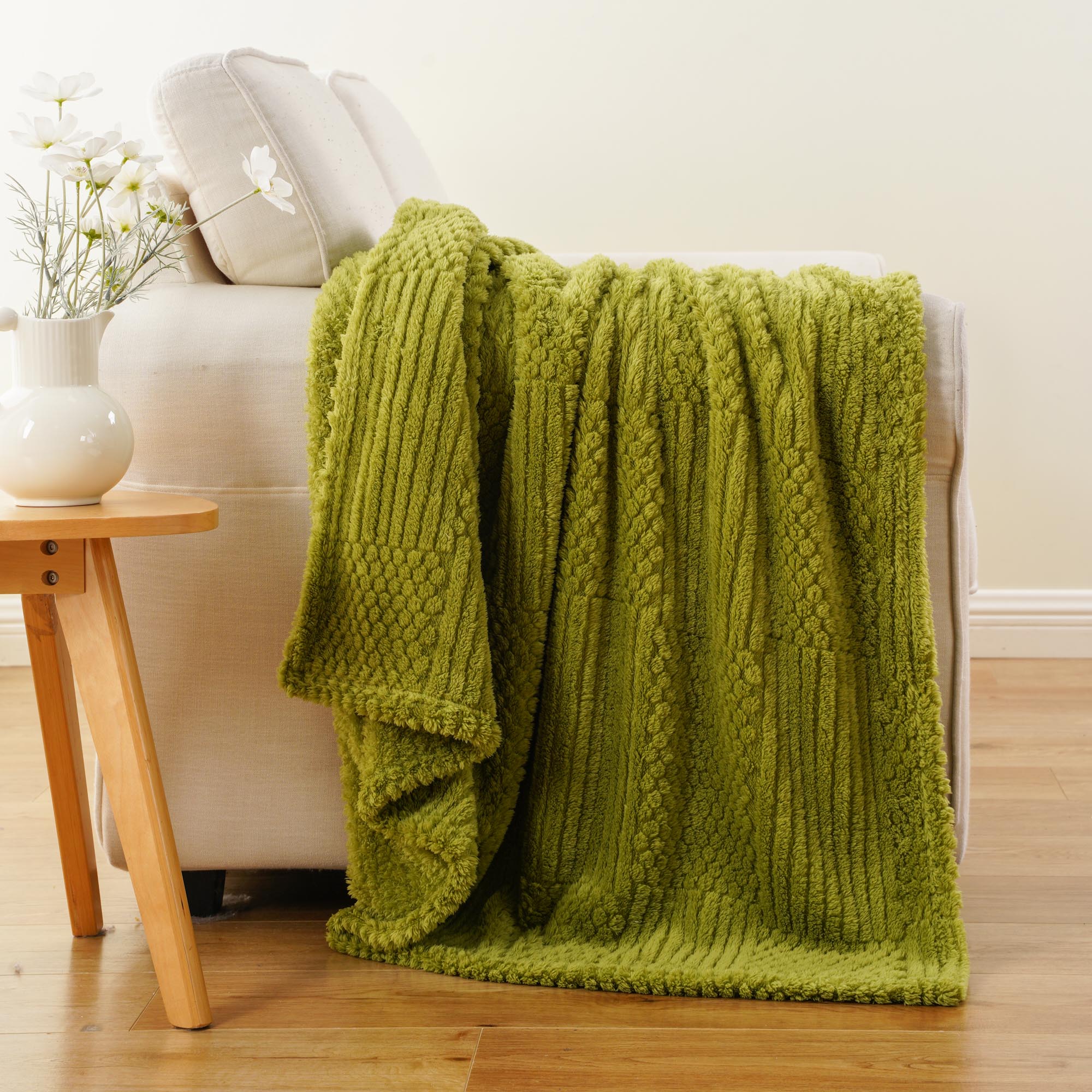 Plush Wave Throw Blanket