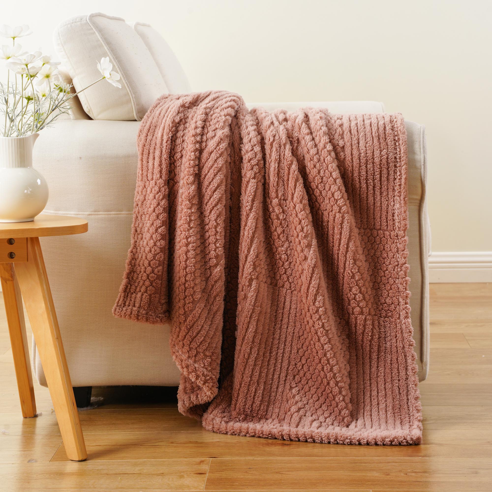 Plush Wave Throw Blanket