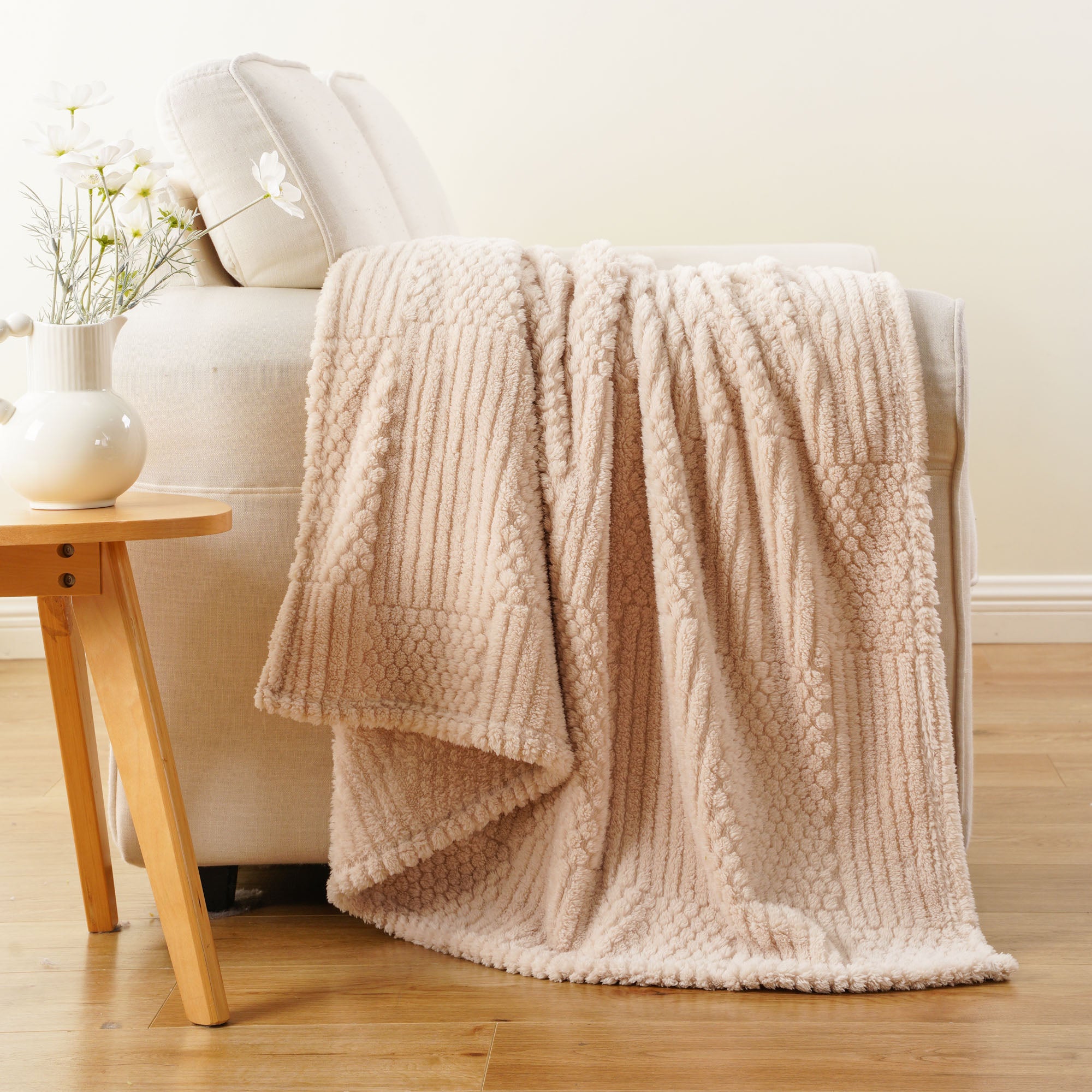 Plush Wave Throw Blanket