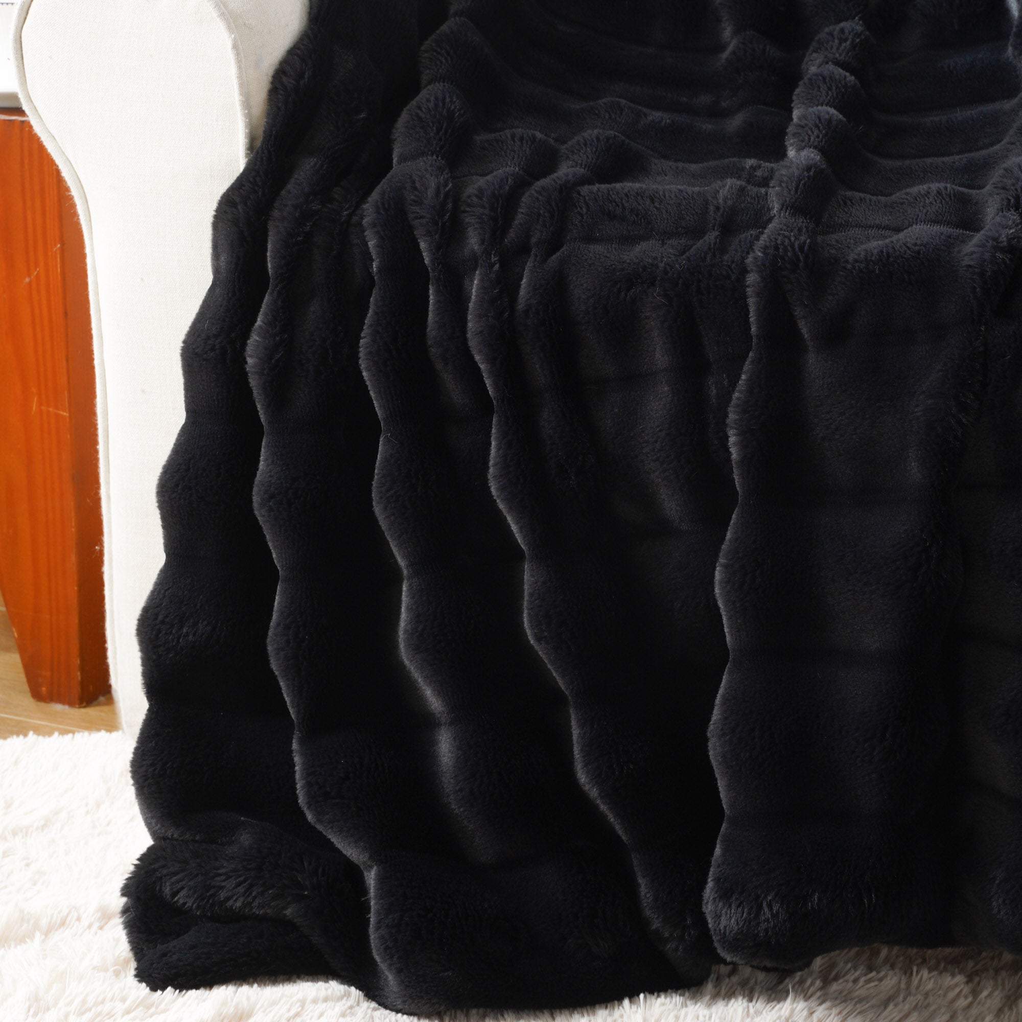 Striped Plush Blanket