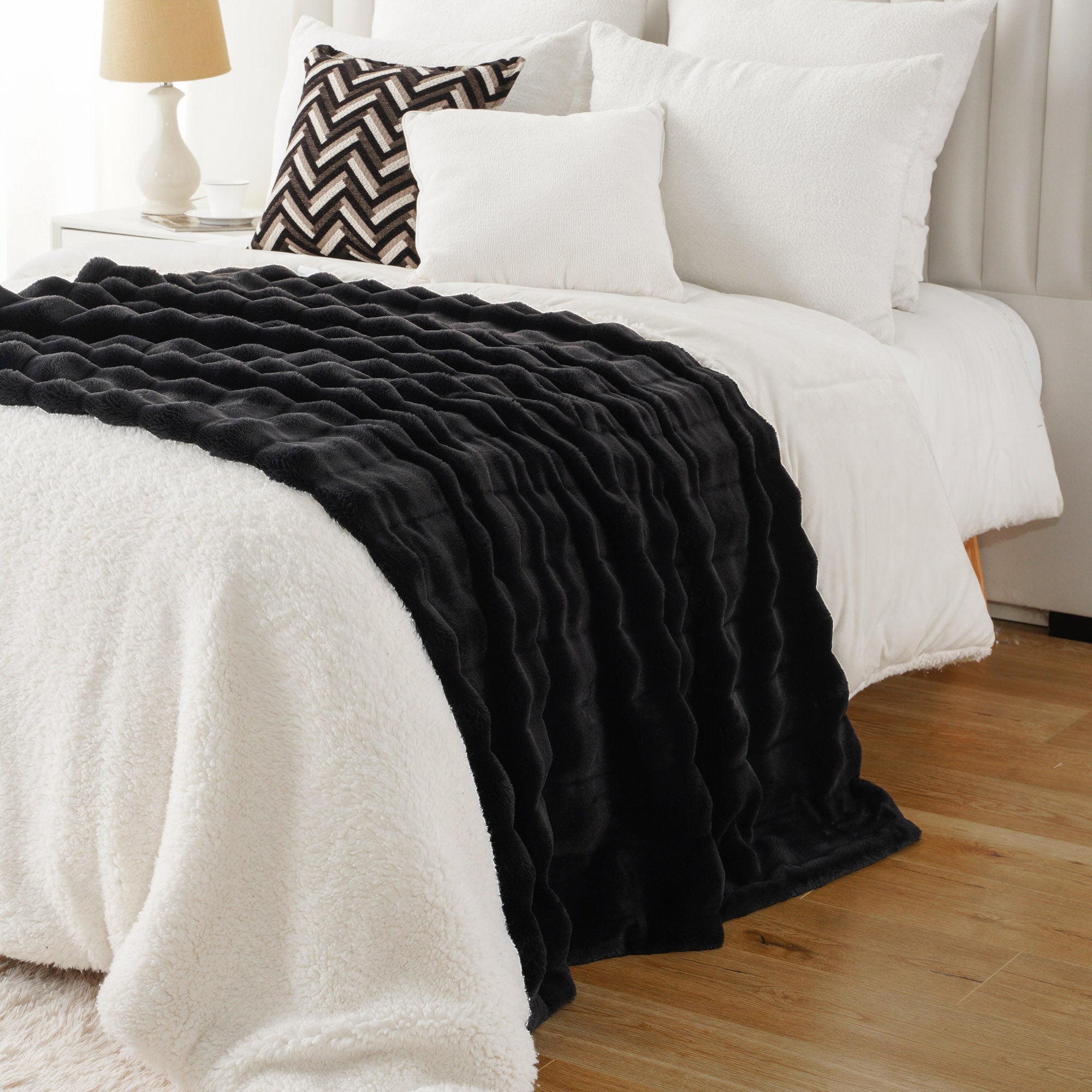 Striped Plush Blanket