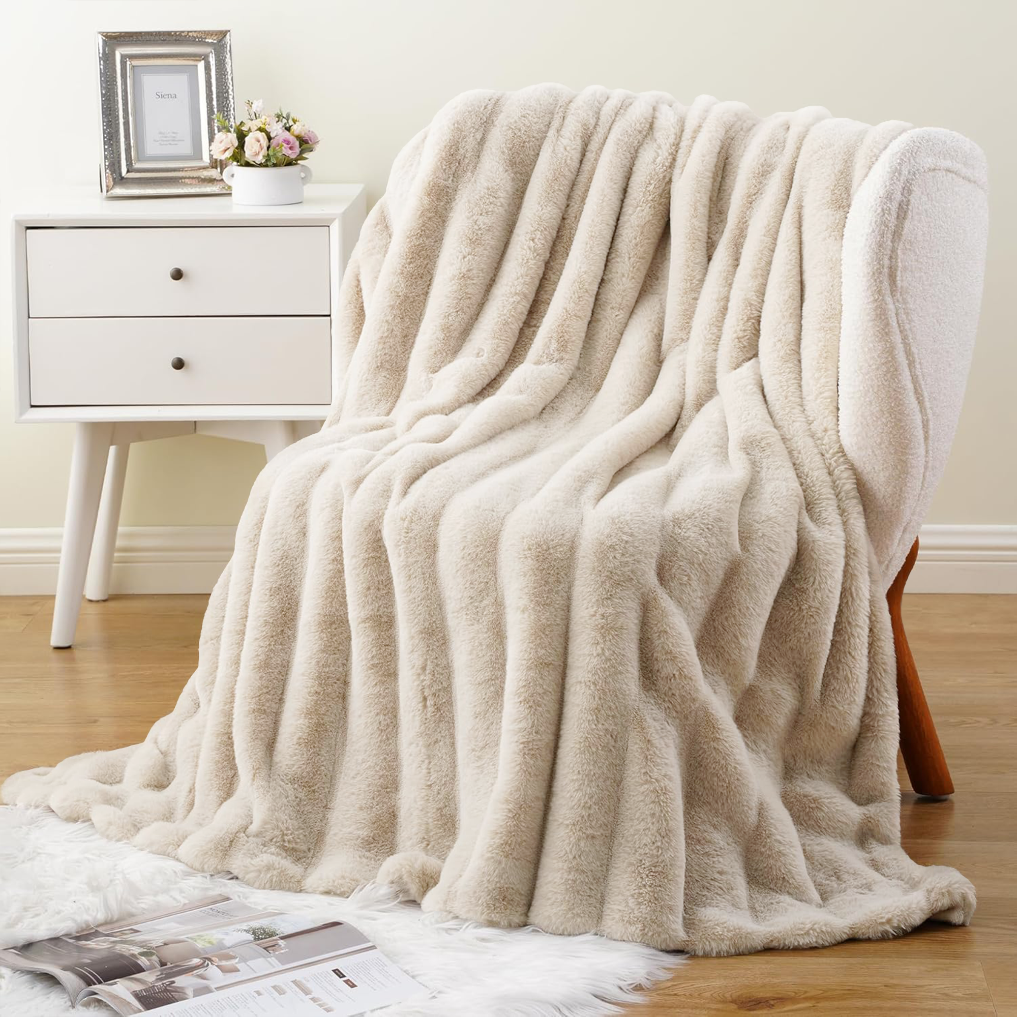 Striped Plush Blanket