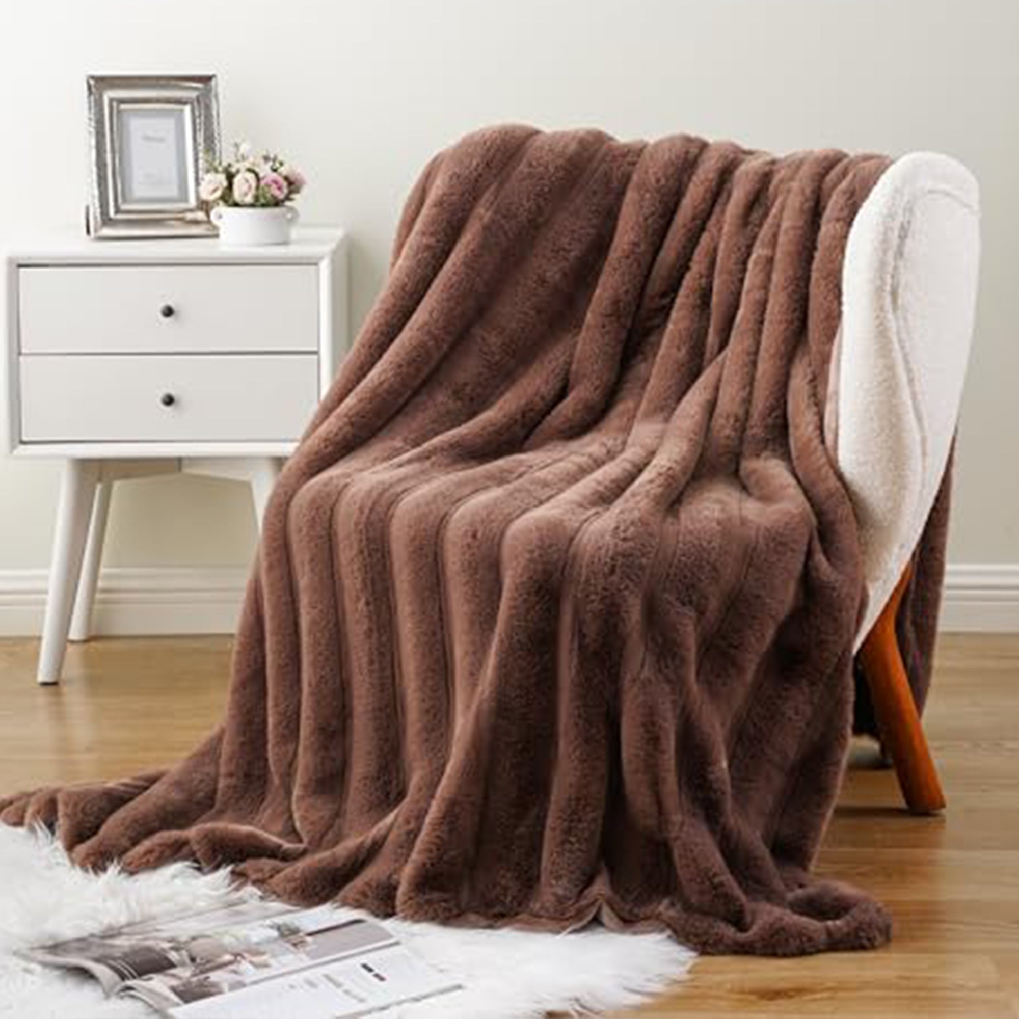 Striped Plush Blanket