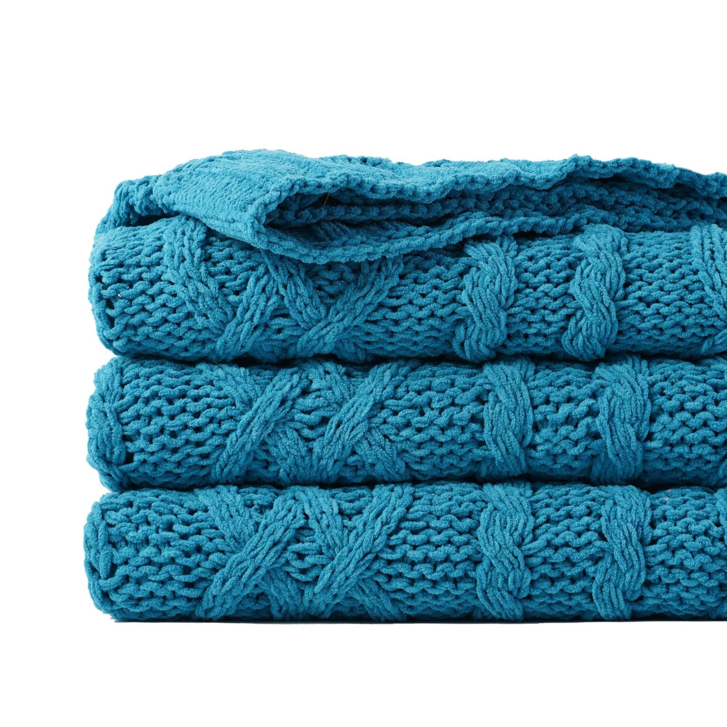 Chenille Cable Knit Throw Blanket - BATTILO HOME
