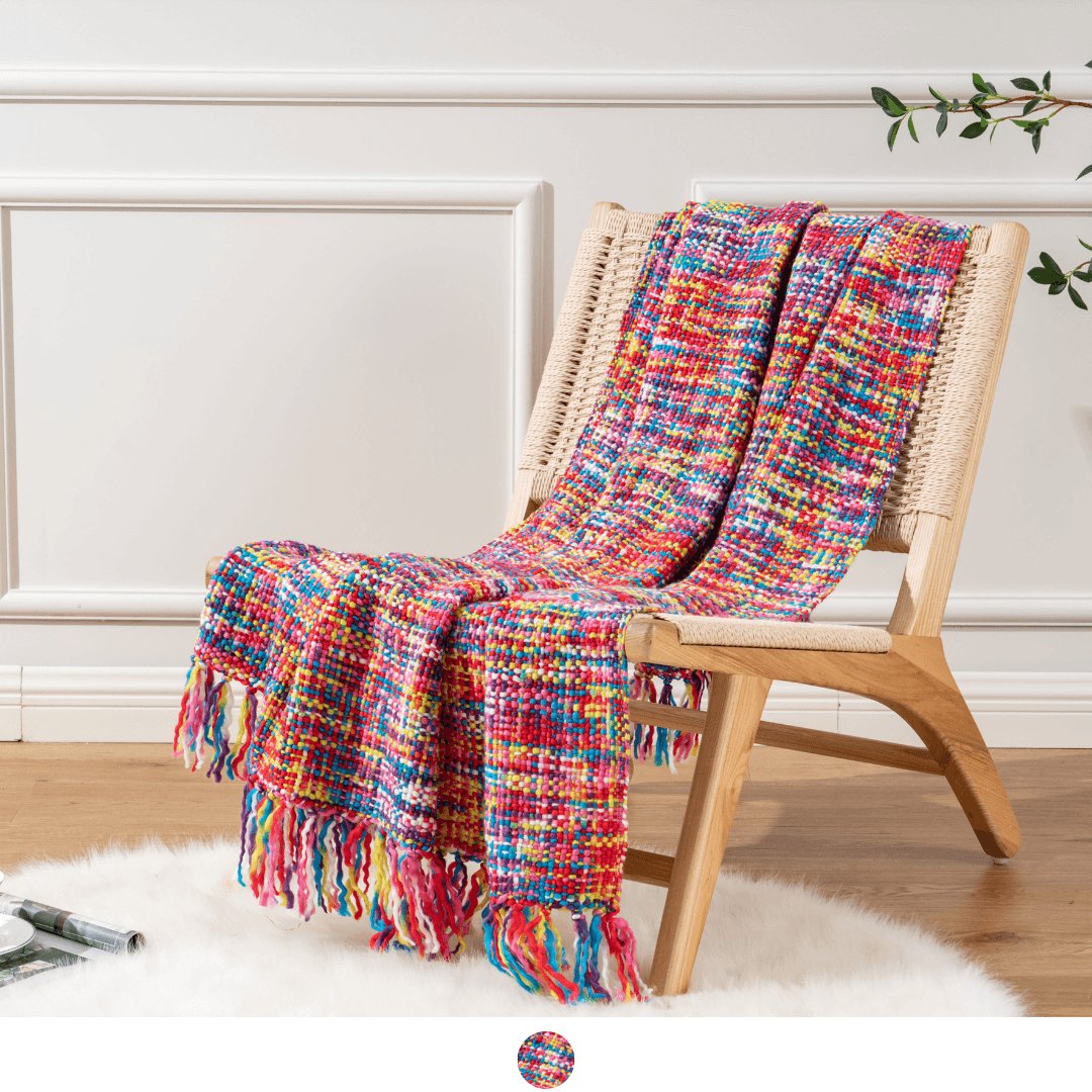 Colorful Woven Throw | BATTILO HOME